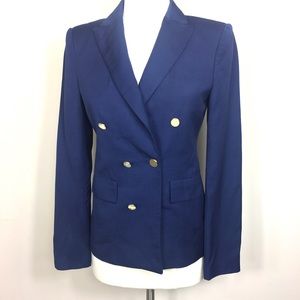 Zara Blue Double-Breasted Blazer
